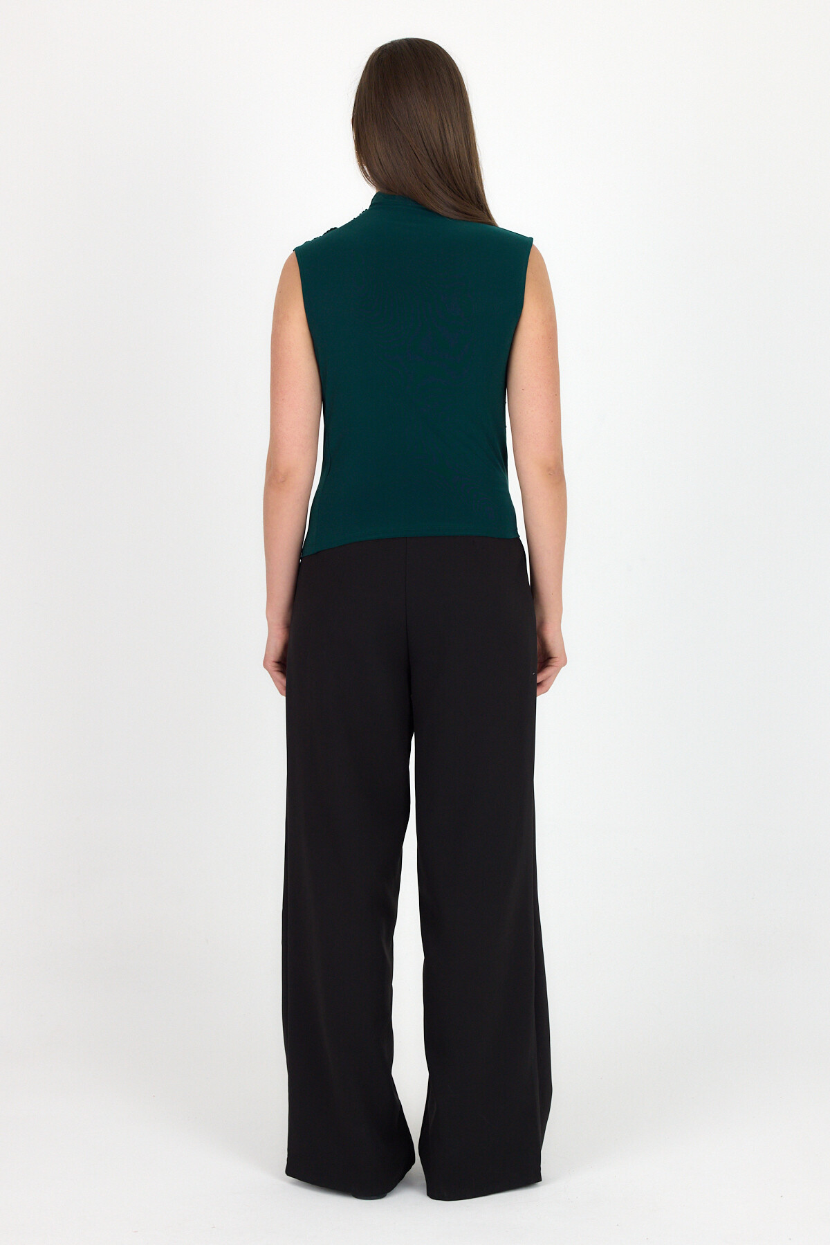 Zümrüt Kolsuz Büzgülü Sandy Bluz 2430 - 5